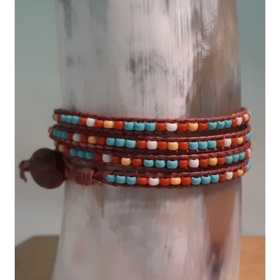 leren wikkelarmband 4x om je pols leren wikkelarmband 4x om je pols